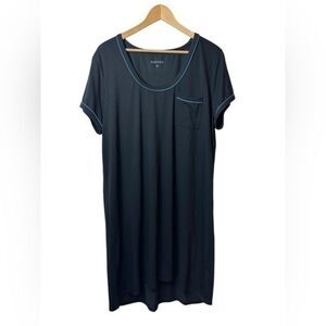 SOFTIES pajamas tshirt dress nightgown XL black sleep shirt